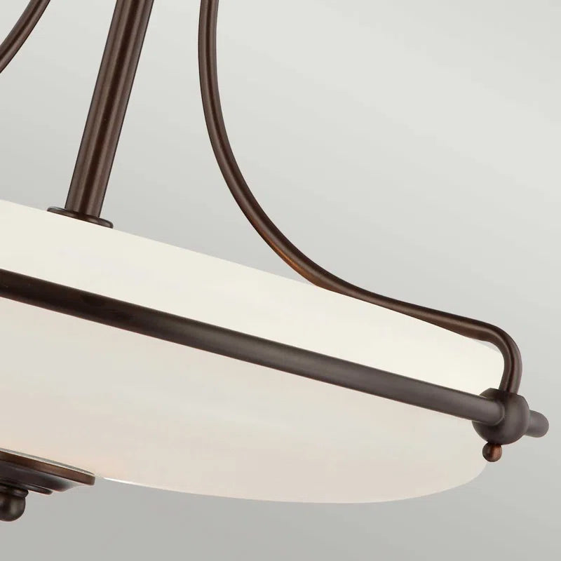 Elegant Rockwood Glass Semi Flush Mount ceiling light by TheChandelierCo with clear glass shade and brushed metal finish.