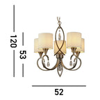 Elegant Sangerfield 5-light shaded chandelier by TheChandelierCo with five light fixtures and a stylish light-shaded design.
