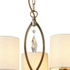 Light shaded Sangerfield 5 chandelier by TheChandelierCo featuring five elegant light fixtures and a sleek modern design.