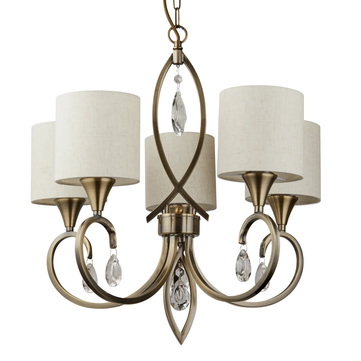 Elegant Sangerfield 5-light shaded chandelier by TheChandelierCo featuring five lights and a stylish light-shaded design.