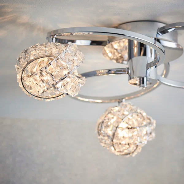 Crystal Semi Flush Mount