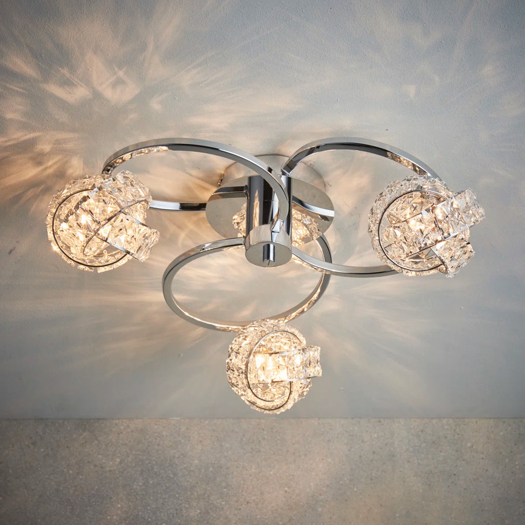 Crystal Semi Flush Mount