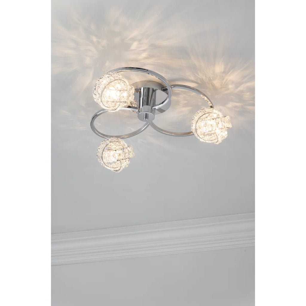 Crystal Semi Flush Mount