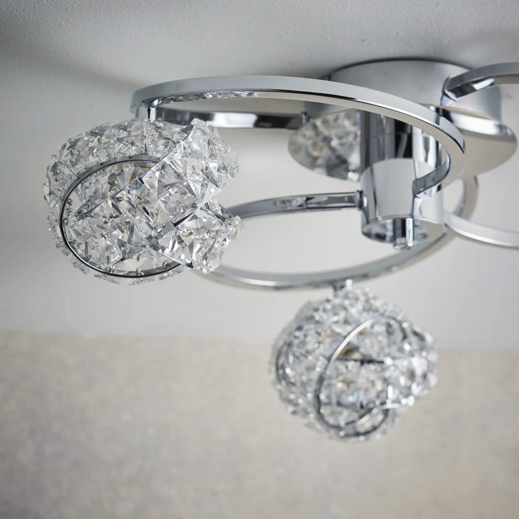Crystal Semi Flush Mount