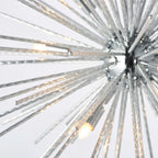 Sherlyn 9 Light Sputnik Chandelier by TheChandelierCo featuring a modern gold-finished metal design with multiple exposed bulbs.