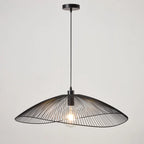 Light black Skookum 1 single pendant light by TheChandelierCo with a sleek, minimalist design hanging from a ceiling.