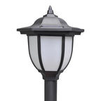 Set of two solar-powered pathway lights with integrated LED bulbs, featuring sleek, durable design for outdoor garden illumination.