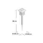 Set of 12 solar-powered LED pathway lights by TheChandelierCo, weatherproof outdoor lights with integrated solar panels and illumination