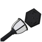 Set of three solar-powered pathway lights with integrated LED bulbs, outdoor garden lighting by TheChandelierCo.