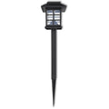 Set of 12 solar-powered LED pathway lights by TheChandelierCo, weather-resistant outdoor lights for garden or walkway illumination.