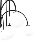 Modern Sputnik ceiling light with 10 glass bubble bulbs, sleek chandelier design by TheChandelierCo.