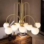 Modern Sputnik ceiling light by TheChandelierCo with 10 glass bubble bulbs for stylish overhead illumination
