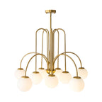 Modern Sputnik ceiling light by TheChandelierCo featuring 10 glass bubble bulbs and a sleek, contemporary design.