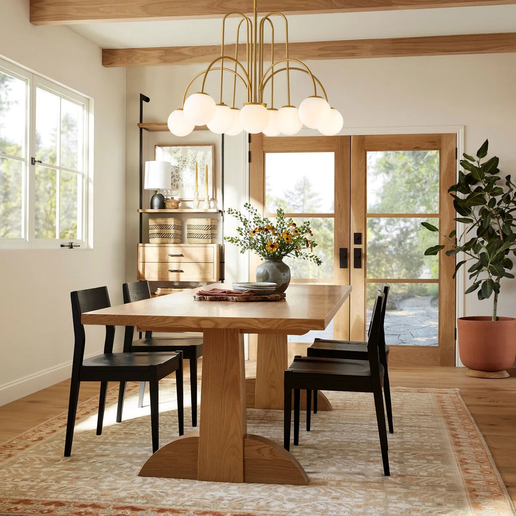 Modern Sputnik ceiling light by TheChandelierCo featuring 10 glass bubble bulbs for a contemporary chandelier look.