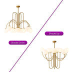Modern Sputnik ceiling light by TheChandelierCo with 10 glass bubble bulbs, stylish chandelier for contemporary interior lighting.