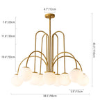 Modern Sputnik ceiling light by TheChandelierCo featuring 10 glass bubble bulbs in a sleek, contemporary chandelier design.