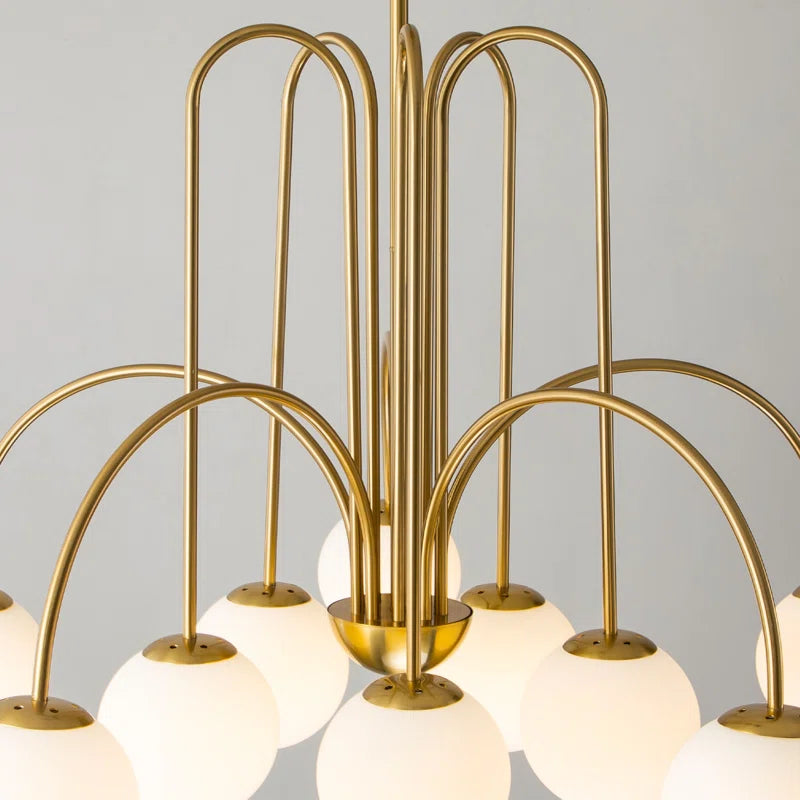 10-light modern Sputnik ceiling chandelier with glass bubble design by TheChandelierCo, featuring sleek, contemporary lighting.