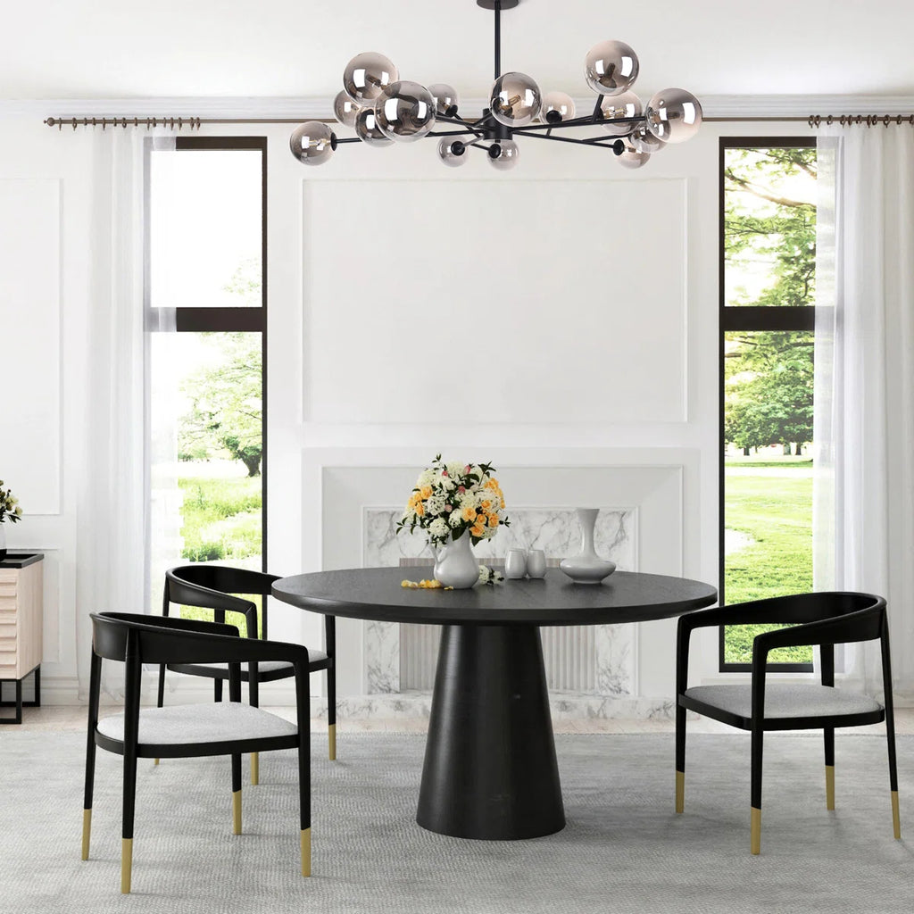 Modern Spoffo 15-light glass bubble chandelier by TheChandelierCo with spherical glass globes, ideal for kitchen island or contemporary decor.