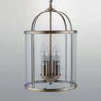 Strasburg 3-Light Lantern Pendant by TheChandelierCo, hanging light fixture with vintage lantern design and metal frame.