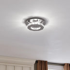 Tarren Glass LED flush mount ceiling light by TheChandelierCo with clear glass shade and modern design for contemporary interiors.