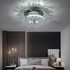 Tarren Glass LED flush mount ceiling light by TheChandelierCo featuring a modern glass design and integrated LED lighting.