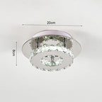 Tarren Glass LED flush mount ceiling light by TheChandelierCo featuring a modern clear glass design and integrated LED lighting.