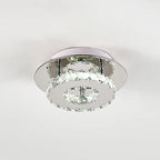 Tarren Glass LED flush mount ceiling light by TheChandelierCo featuring a modern glass design and sleek white finish.