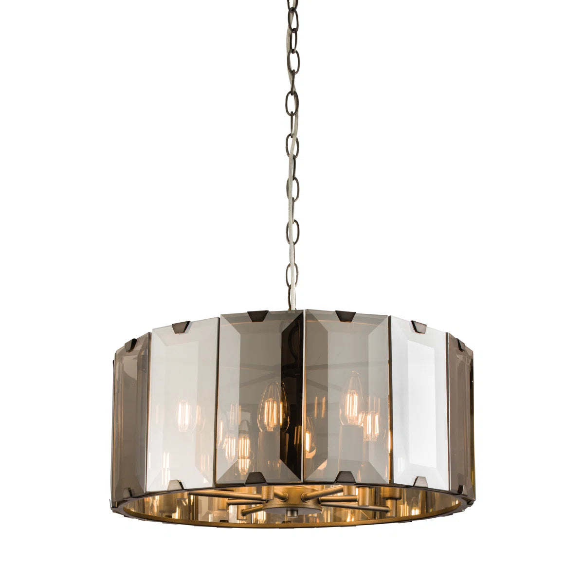 Tedrow 8 light drum chandelier by TheChandelierCo featuring a modern drum shade with eight light bulbs, perfect for contemporary interiors.