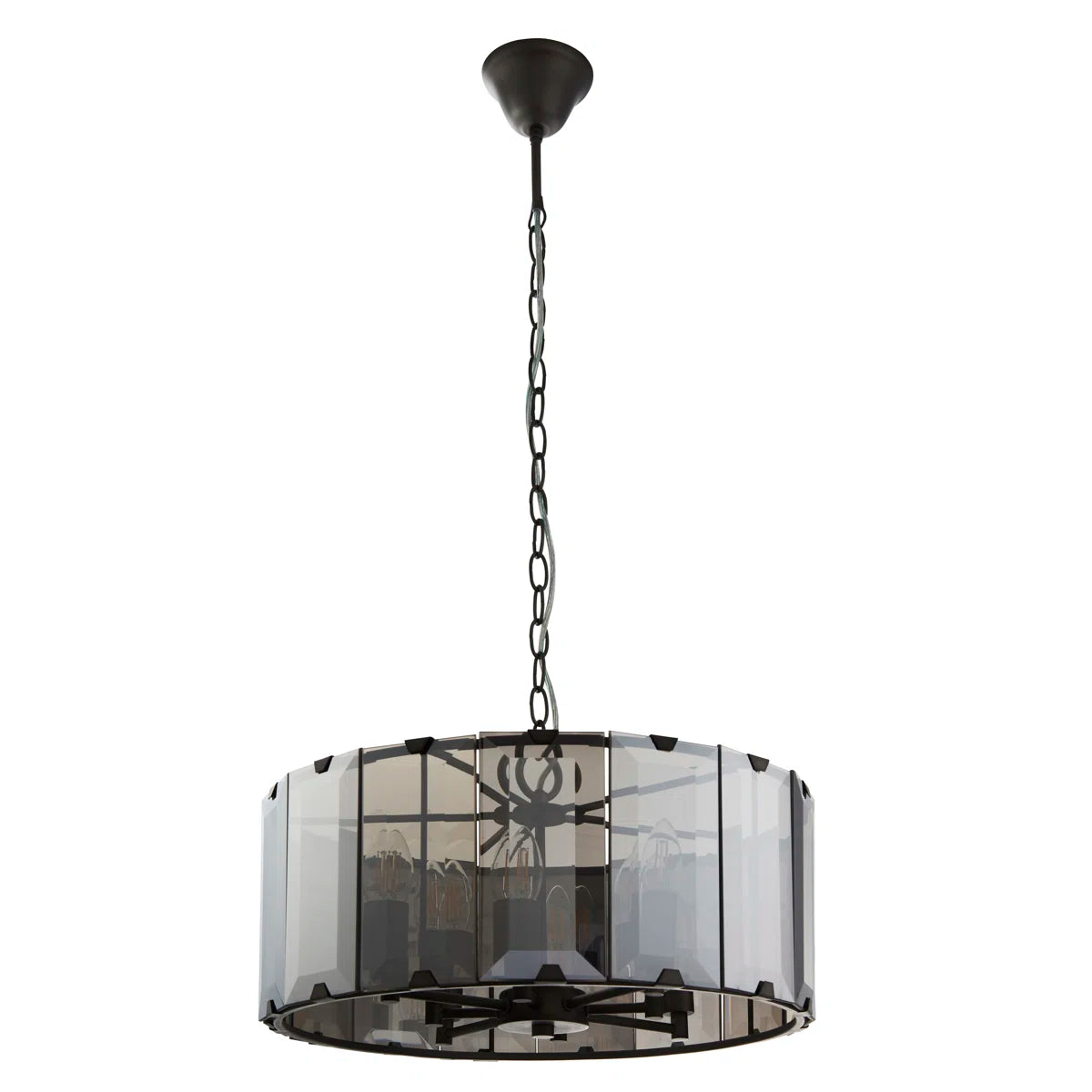 Tedrow 8 light drum chandelier by TheChandelierCo featuring a modern drum-shaped light fixture with eight bulbs and sleek design.