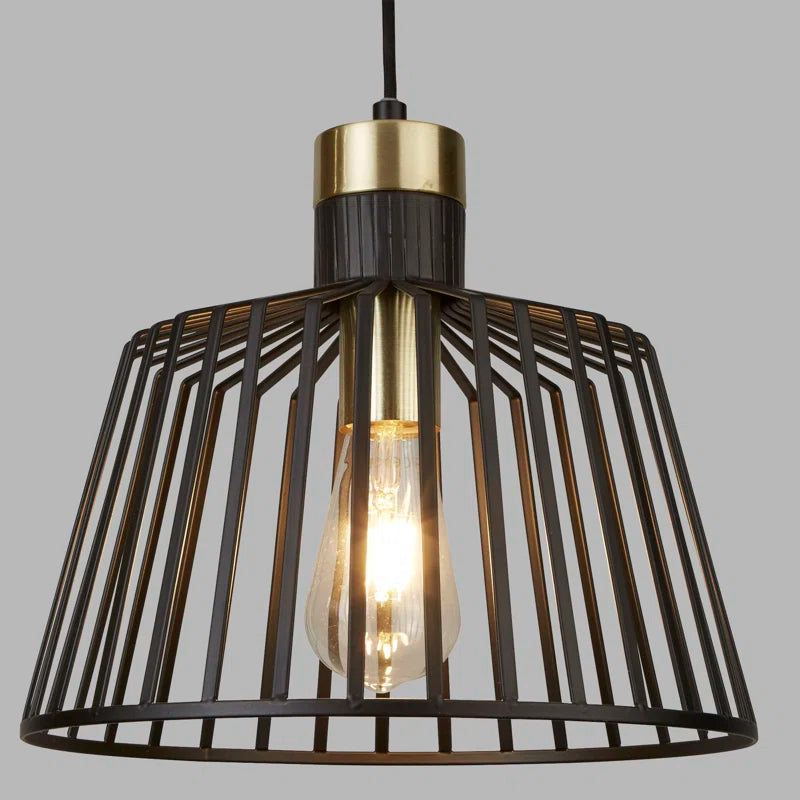 Light black geometric pendant light by Villegas 1, featuring modern design with clean lines for contemporary interior decor.