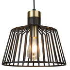Light black geometric pendant light from Villegas 1 collection by TheChandelierCo, showcasing modern design and clean lines.