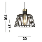 Light black geometric pendant light from Villegas 1 collection by TheChandelierCo, featuring a modern, angular design.