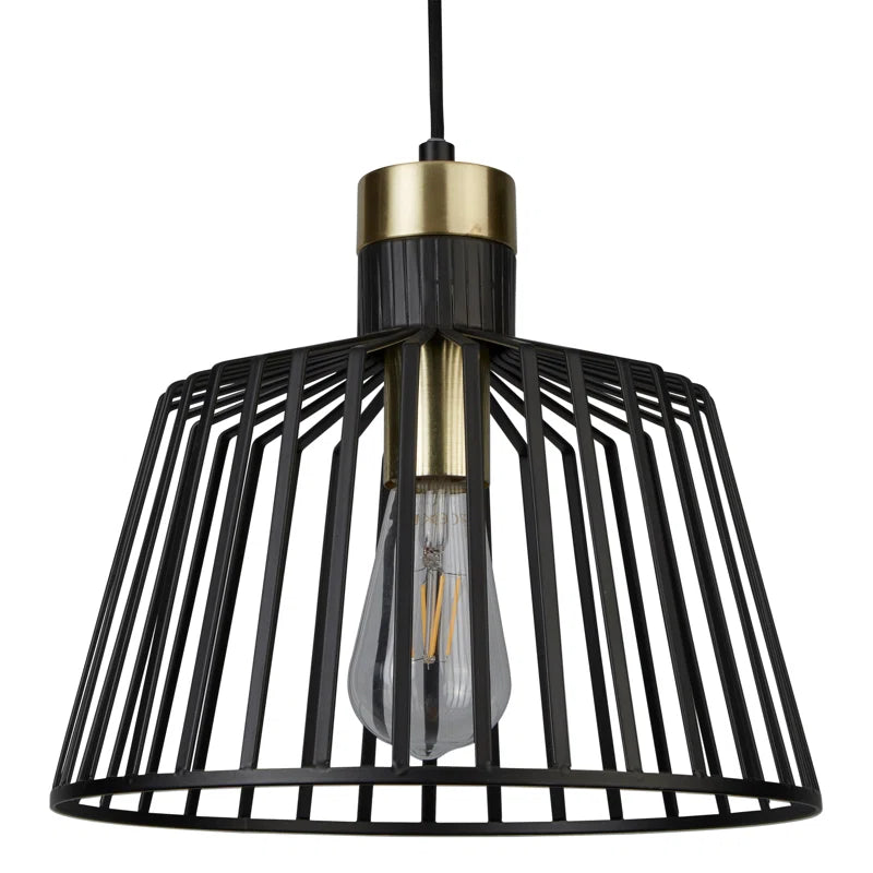 Light black geometric pendant light from Villegas 1 collection by TheChandelierCo, featuring a modern design with clean lines.