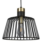 Light black geometric pendant light from Villegas 1 collection by TheChandelierCo, featuring a modern design with clean lines.
