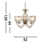 5 - Light Shaded Chandelier