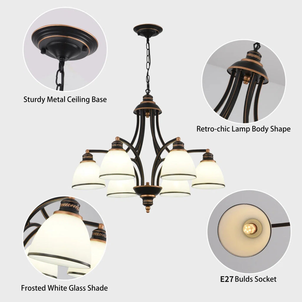 6 - Light Dimmable Classic / Traditional Chandelier