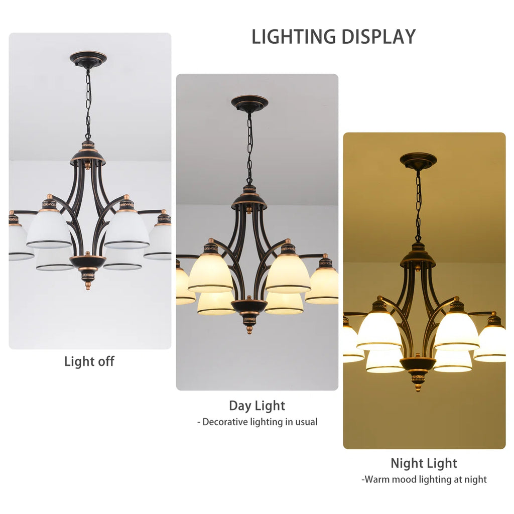 6 - Light Dimmable Classic / Traditional Chandelier