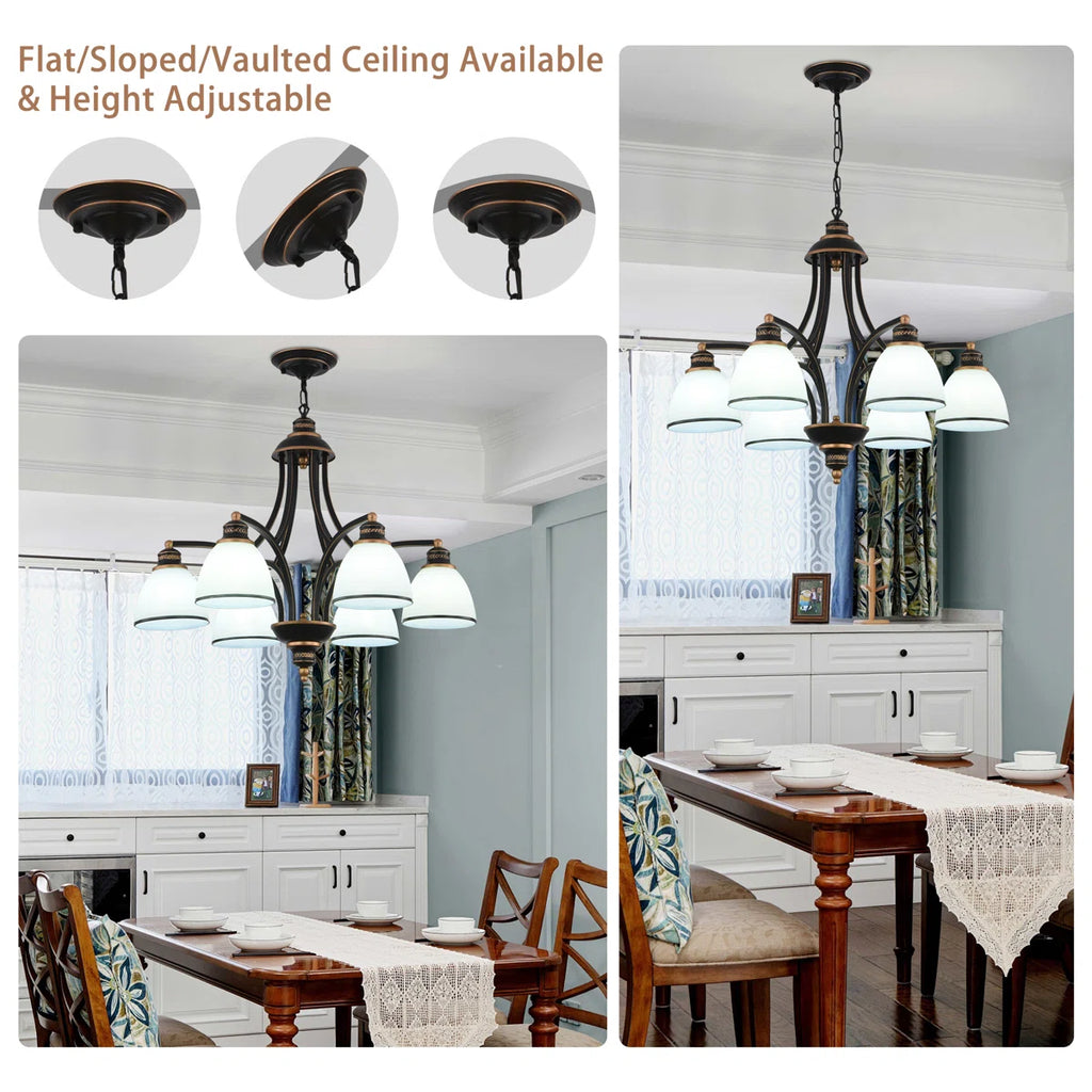 6 - Light Dimmable Classic / Traditional Chandelier