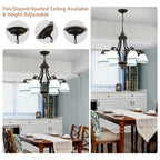 6 - Light Dimmable Classic / Traditional Chandelier