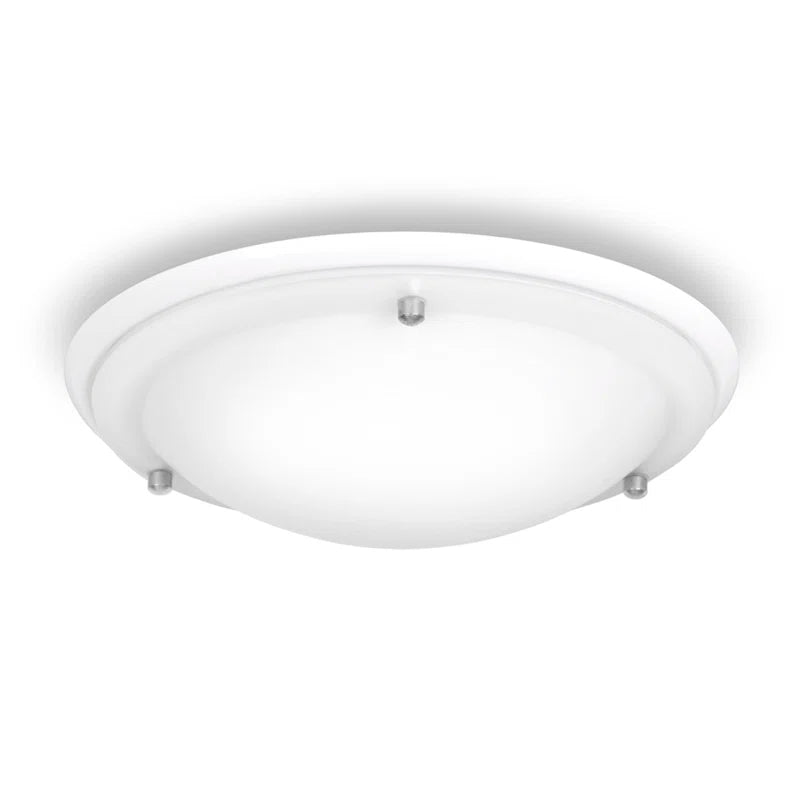 White Altieri glass flush mount chandelier by TheChandelierCo, featuring a sleek, modern design with clear glass and metal accents.