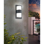 Outdoor flush mount light fixture with a 35cm height, Winterhaven 2 bulb design by TheChandelierCo, ideal for exterior lighting.