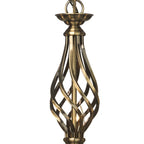 Zoey 3-light antique brass traditional twist candle chandelier with candelabra style design and elegant detailing