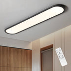 Black Gracious 1-Light LED flush mount ceiling light by TheChandelierCo, featuring a sleek modern design and energy-efficient LED lighting.