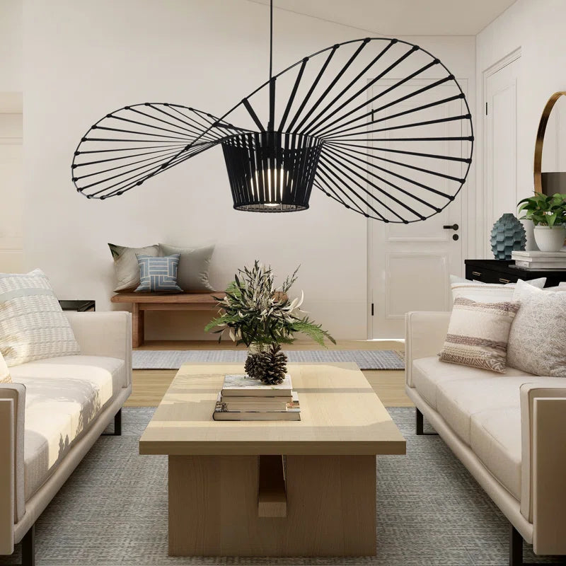 Light black Carlose 1 pendant by TheChandelierCo featuring a unique, statement design hanging from a sleek chain.